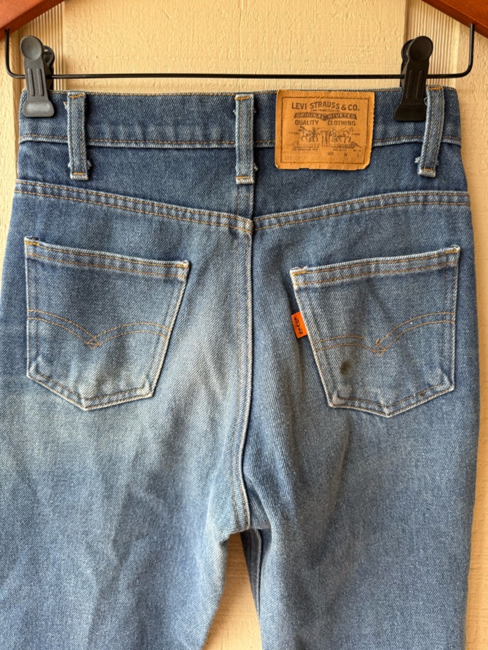 Vintage Levi's women’s 1970’s 316 Orange tabs Jeans size 23